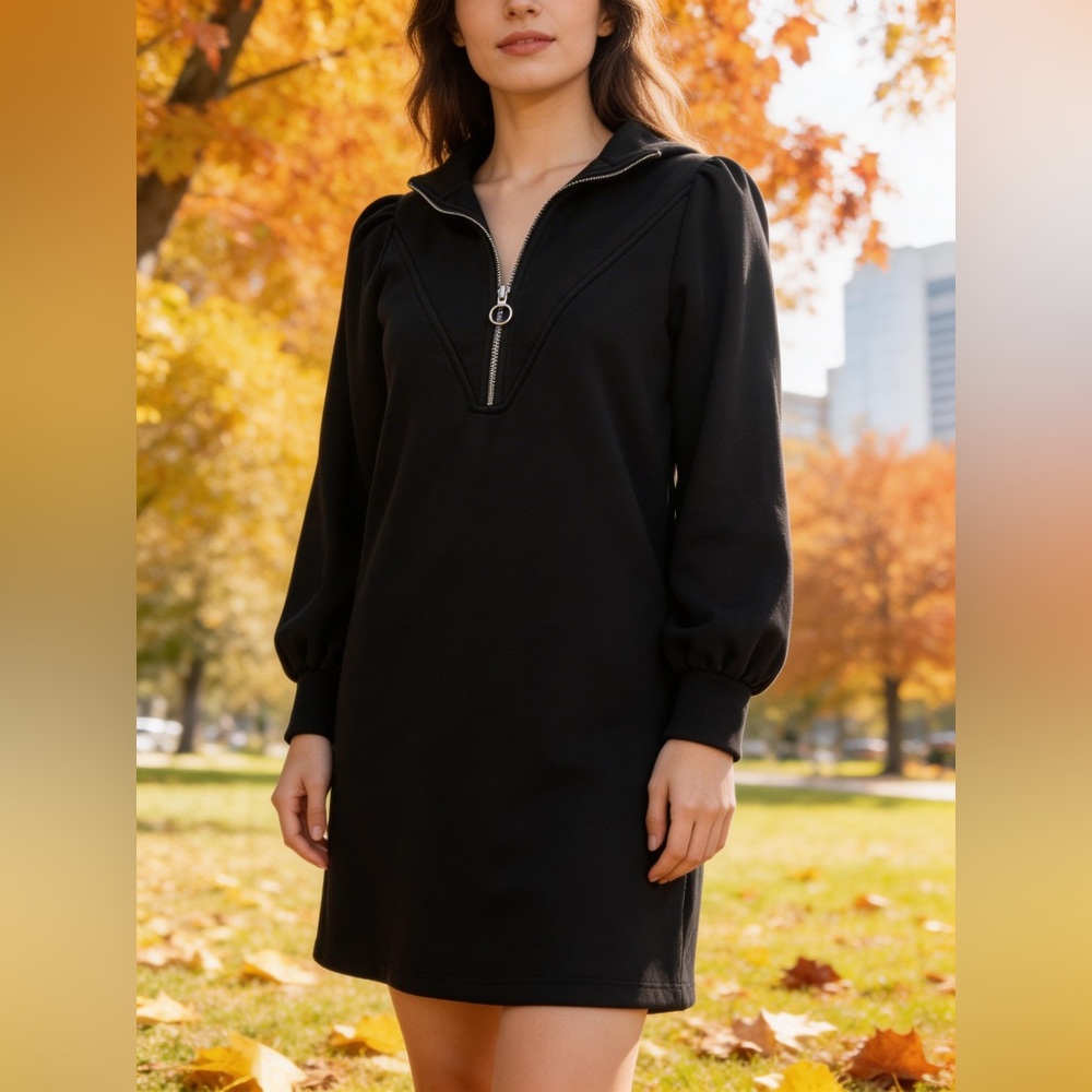 Scotch & Soda Black Long Sleeve Dress